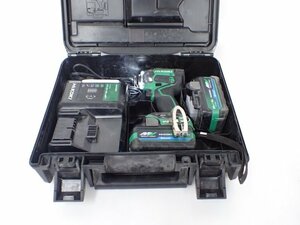 Hikoki ハイコーキ 日立工機 コードレスインパクトドライバ WH36DC 2XPSZ バッテリー2個/充電器/ケース付き △ 6D695-1