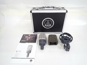 AKG アーカーゲー C214 コンデンサーマイク 説明書/ショックマウントホルダー/ハードケース付 ∴ 6CDB4-1