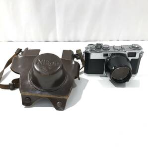 1円スタート ジャンク NIKON フィルムカメラ S2 シャッター確認済み 1954年発売 皮ケース付きの画像1