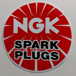 複数可 NGK スパークプラグ 丸形 9cm ステッカー NGK SPARK PLUGS