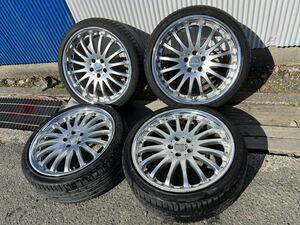 Carlsson カールソン 1/16RS F20×8.5j R20×9.5j+40 PCD114.3 タイヤ 245/35R20 275/30R20約6分山 4本セット セルシオ30後期外し クラウン