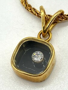 [Itg0u6xacv38] Chopard Chopard Happy Square 1pd Diamond YG 750 Ожерелье 6.5G