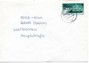 改〒【TCE】74680 - 東ドイツ・１９８３年・国際通信の年・封書