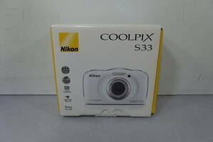 ◆新品未使用 Nikon(ニコン) 防水/防塵/耐衝撃 タフネスデジタルカメラ COOLPIX S33 ホワイト 高速撮影/強力手ぶれ補正/長時間動画