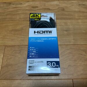 エレコム HDMI ケーブル ハイスピード 【HIGH SPEED with ETHERNET認証済み】 3m 4K・2K 3重シールド 金メッキ 黒 DH-HD14ER30BK