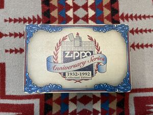 【未使用 保管品】ZIPPO ジッポー ライター アニバーサリー 60周年 1932-1992 コレクターズエディション/ケース入り限定品