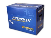 新品バッテリー MF 115D31L PRIMAX ( 85D31L 90D31L 95D31L 100D31L 105D31L 115DD31L D31L ) 適合 バッテリー上がり 寿命 充電 電圧 交換_画像1