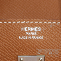 新品　エルメス　バーキンセリエ25　ゴールド　エプソン　シルバー金具　HERMES　ブラウン　茶色　キャメル_画像7