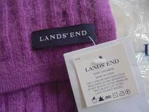 LANDS'END ランズエンド　　カシミヤ　マフラー　新品タグ付き　パープル_画像2