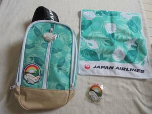 JAL　日本航空　JAPAN AIR LINES 　kids リュックサック、タオル　キーホルダー　
