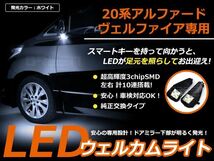 20系 ヴェルファイア 前期 後期 10連SMD LEDウェルカムライト LED 外装 後付け ランプ 交換 ドレスアップ カスタム_画像1