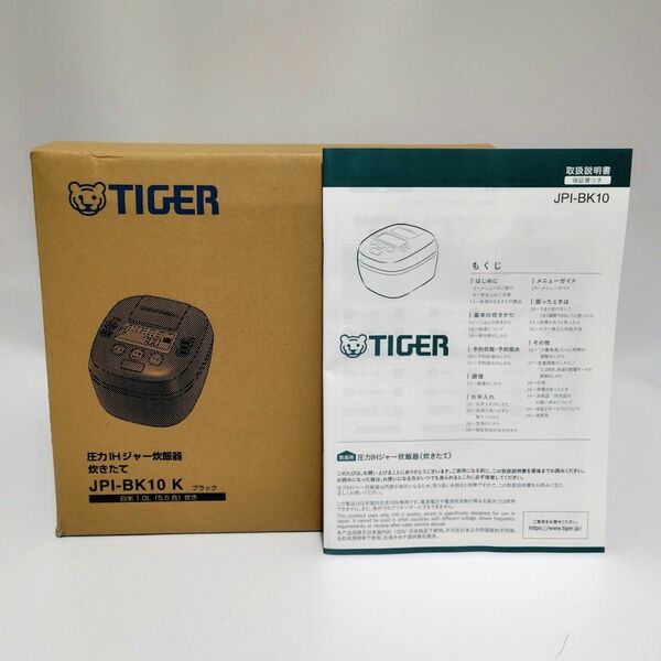 【美品】(2023年製)TIGER タイガー魔法瓶 炊きたて 5.5合 JPI-BK10K