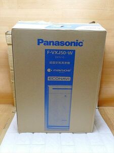 未使用 Panasonic F-VXJ50-W パナソニック 加湿空気清浄機 説明書付き ホワイト 外箱破れあり