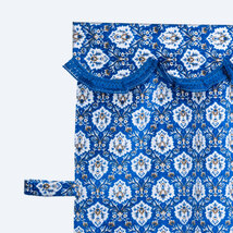 金華山3点式センターカーテン　新格子　ブルー（青）　Lサイズ　1300×1000　【納期約5週間】_画像4