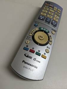 【FBQ-7-69】 Panasonic DVD/テレビ リモコン EUR7658Y20 「DMR-XW50/DMR-XW30/DMR-EX550/他」　通電するボタンもあり・ジャンク