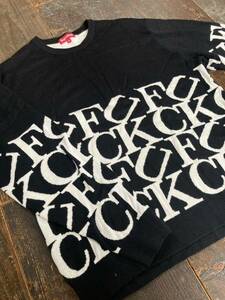 美品 SUPREME 「Fuck Sweater」 black XL 19FW 国内正規品 シュプリーム ボックスロゴ セーター