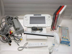 2402271 WiiU body (32GB)zombiU Wii soft S Mario Brothers Monstar Hunter 3 present condition goods 