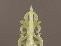 中国古玩 唐物 緑砡石 翡翠 遊環 置物 香炉 時代物 極上品 初だし品 C4147_画像4