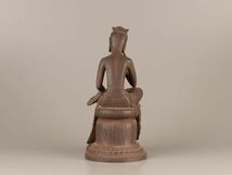 仏教美術 国宝写し 弥勒菩薩 仏像 在銘 時代物 極上品 初だし品 C4063_画像3