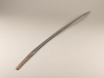 古美術 時代武具 刀 100cm 奉納刀 無銘 刀身に龍彫刻 登録付 白鞘 拵え 外装 時代物 極上品 初だし品 C4250_画像3