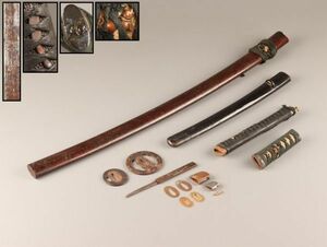 古美術 時代武具 拵え 外装 小柄 時代物 極上品 初だし品 C4242