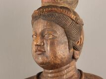 仏教美術 時代木彫 裸弁天 仏像 時代物 極上品 初だし品 C4307_画像5