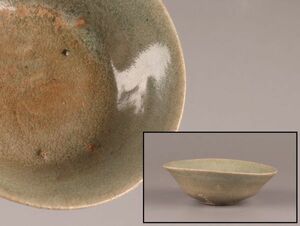 古美術 朝鮮古陶磁器 高麗青磁 皿 時代物 極上品 初だし品 C4538