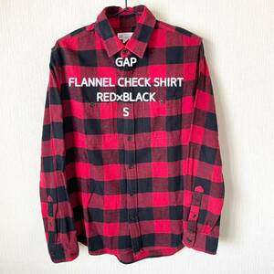 【GAP】 ギャップ ネルチェックシャツ 冬服 ロック カジュアル アメカジ ビンテージ古着 匿名配送 赤 黒 レッド ブラック S