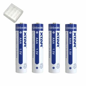 *XTAR lithium battery 1200mWh 1.5V4 pcs set rechargeable battery AAA type ( single four shape ) special case attaching li Charge Abu rulichuumLi-ion rechargeable battery *