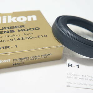 ★良品★[52mm ねじ込み式] Nikon HR-1 50/1.4 50/2用純正ラバーフード 箱付 [F2905]の画像1