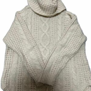 タートルネック模様編み セーター