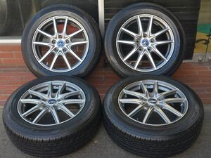 16インチ ウェッズ レオニス ナヴィア01 16X6.5J PCD 114.3 5穴 +40 ダンロップ EC202 205/60R16 2021年製 タイヤ付 プリウスα ジューク等