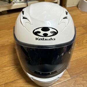 【送料無料】良品 OGK KABUTO オージーケー KAMUI-Ⅲ KAMUI-3 カムイ3 パールホワイト S サイズ インナーサンシェード