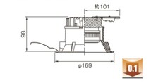 東芝led照明器具　ダウンライト　LEDD-16001M-LD9　LEDライトエンジン付き_画像6