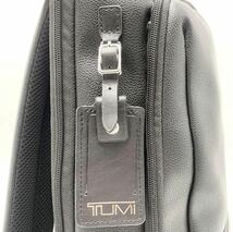 1円【未使用保管品】TUMI トゥミ フォックスウッド オールレザー リュック ビジネスバッグ バックパック ブラック 黒 A4収納 メンズ シボ革_画像9