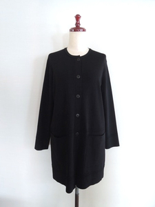 L'EQUIPE YOSHIE INABArekip Yoshie Inaba cool rayon knitted jacket feather woven black size 38