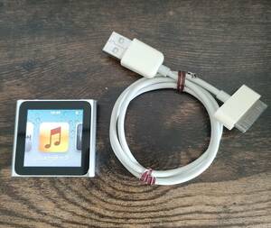 Apple iPod nano アイポッドナノ 第6世代 8G A1366 シルバー ケーブル付き