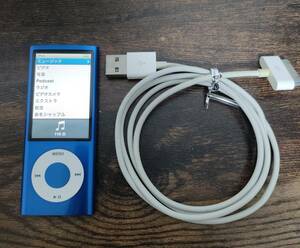 Apple ipod nano アイポッドナノ 第5世代 8G A1320 ブルー　ケーブル付き