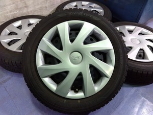 ダイハツ純正【富山市 手渡しもOK】冬 155/65R14 ムーヴ タント ミラ イース ココア ジーノ エッセ ムーブ ウェイク キャスト 中古4本