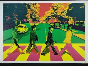 世界限定100枚 DEATH NYC アートポスター 39 アビーロード ビートルズ Abbey Road Beatles アンディウォーホル Vuitton