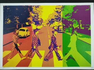 世界限定100枚 DEATH NYC アートポスター 40 Beatles アビィロード ビートルズ Abbey Road LouisVuitton ポップアート