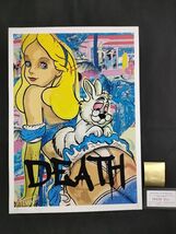 世界限定100枚 DEATH NYC アートポスター 18 不思議の国のアリス Disney ディズニー 白うさぎ Banksy バンクシー ポップアート_画像2