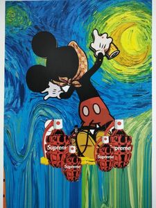 世界限定100枚 DEATH NYC アートポスター 20 ディズニー Disney ミッキーマウス Banksy バンクシー Supreme ゴッホ 星月夜