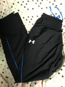 ◆アンダーアーマー　UNDER ARMOUR ナイロンパンツ　ブラック×ブルー　M used