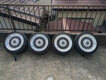 BBS RS263, 17×9J+35 4本, 114.3 5H, ハブ径67mm(加工), タイヤ225/45R17,センターキャップレンチ付き_画像1