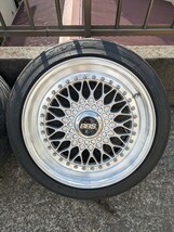 BBS RS263, 17×9J+35 4本, 114.3 5H, ハブ径67mm(加工), タイヤ225/45R17,センターキャップレンチ付き_画像2