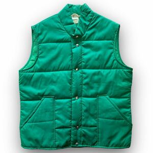 240201BRB33● 1970'S AVON SPORT VEST (L) ビンテージ vintage ナイロンベスト ダウンべスト グリーン アメカジ ボタンスナップ