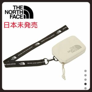 【新品】ノースフェイスTHENORTHFACEネックストラップウォレットミニポーチクリーム