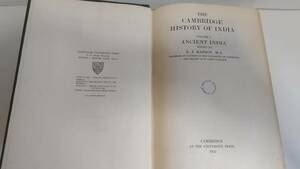 ケンブリッジ・インド史の第1巻（古代）：E.J.Rapson (ed.), Cambridge History of India, Vol.1, 1922. 天金の古書。送料無料。