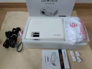 GROVIEW LED PROJECTOR 液晶プロジェクター G210 スクリーン幕付き